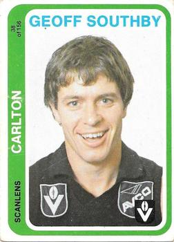 1979 Scanlens VFL #38 Geoff Southby Front